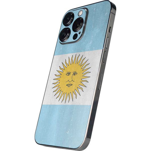 Argentina Flag Distressed iPhone 14 Pro Skin